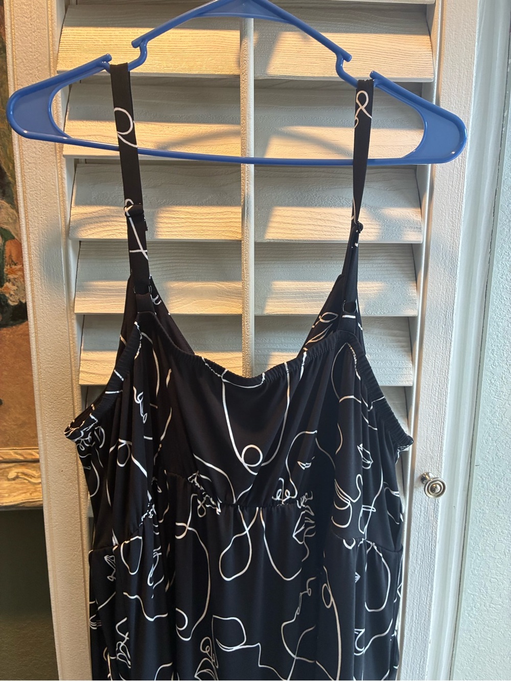 torrid Black Maxi Dress with White Abstract Line Faces - Picture 9 of 11